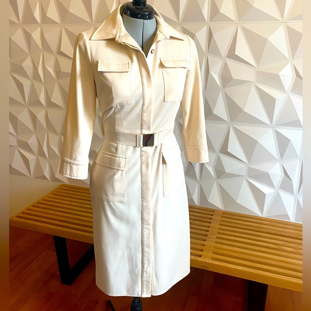 Karen Millen nude button up dress
